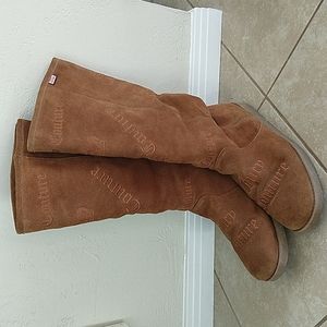 Juicy Couture Sherpa Tan Camel Suede Boots
